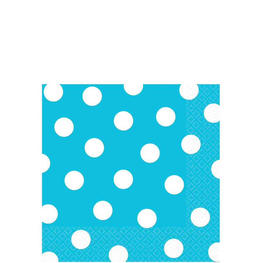 Caribbean Blue Dots Beverage Tissues 16pcs