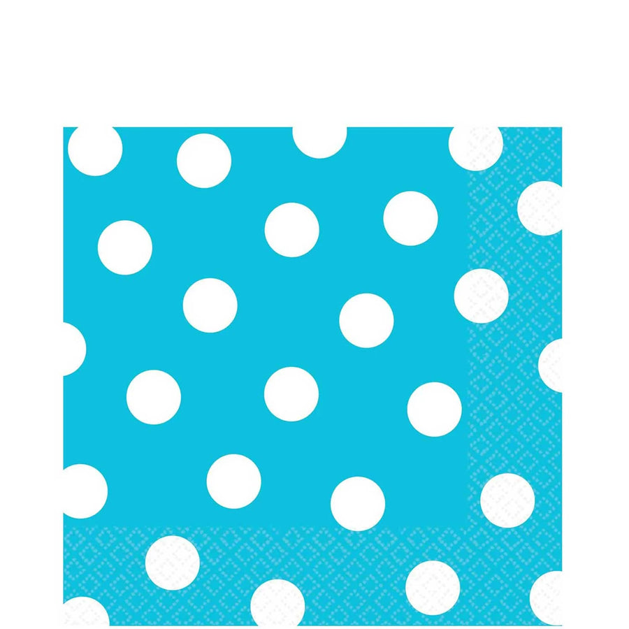 Caribbean Blue Dots Lunch Tissues 16pcs