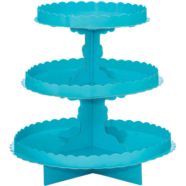 Carribean Blue 3 Level Treat Stand 29cm