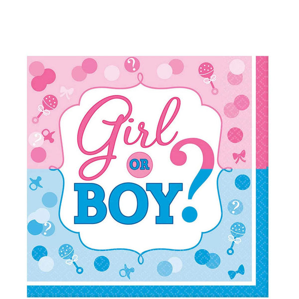 GIRL OR BOY? LUNCH TISSUES 16PCS