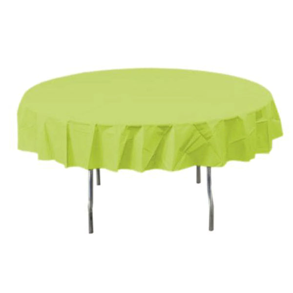 Kiwi Round Plastic Table Cover 84in