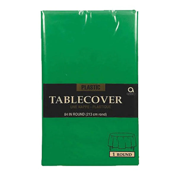 Green Round Plastic Table Cover