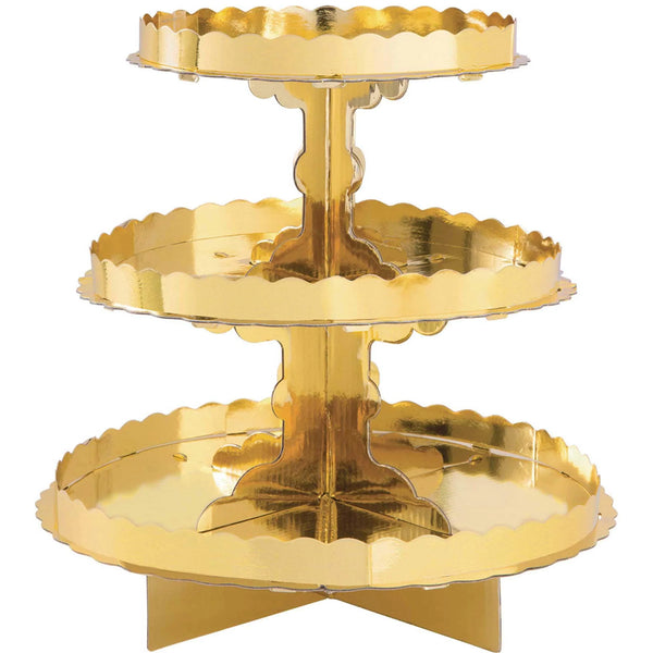 Gold 3 Level Treat Stand 29cm