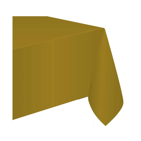 Gold Plastic Table Cover 54 X 108in