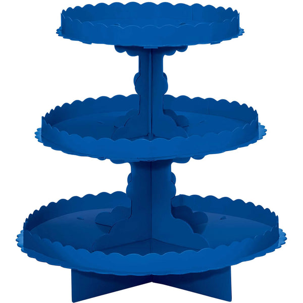 Bright Royal Blue 3 Level Treat Stand 29cm