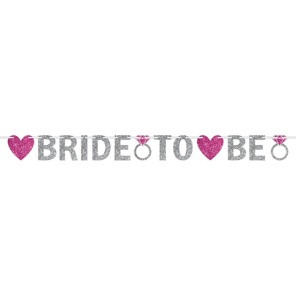 Bride To Be Glitter Party Banner