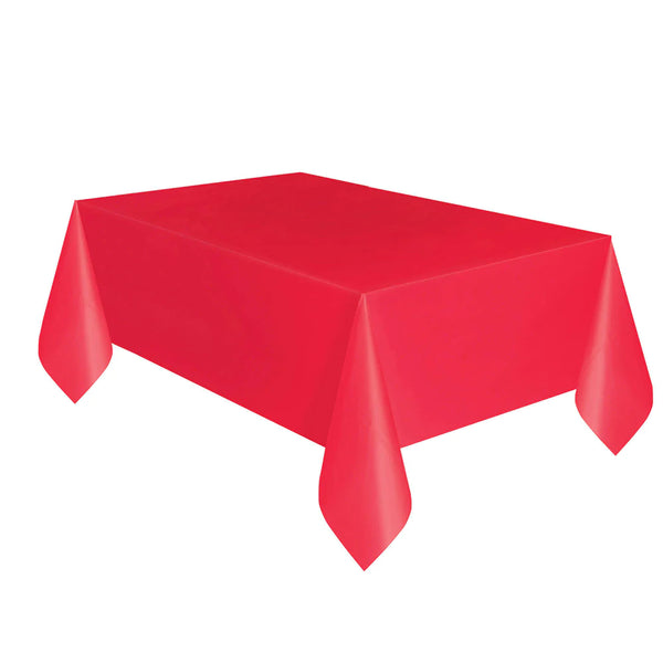 Apple Red Plastic Table Cover