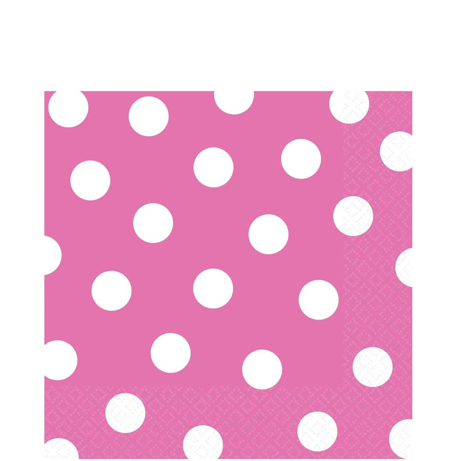 Bright Pink Dots Lunch Tissues 16pcs
