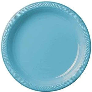 Carribean Plastic Plates 9in, 20pcs