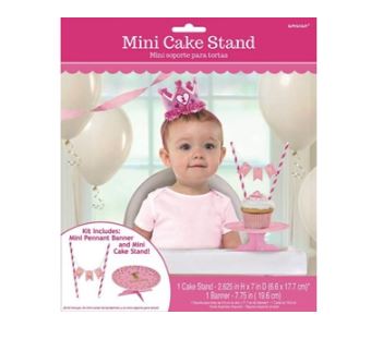 1ST BIRTHDAY GIRL MINI CAKE STAND KIT