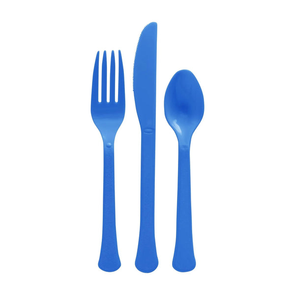 Bright Royal Blue Heavy Weight Cutlery Assorted 24pcs