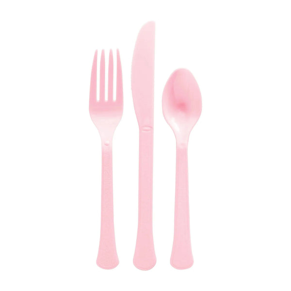 NEW PINK HEAVY WEIGHT CUTLERY ASSORTED 24PCS