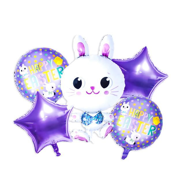 Easter Foil Balloons 5pcs Cartoon Rabbit Balloon Easter Day Party Decorations Baby Shower Decorations Easter Party