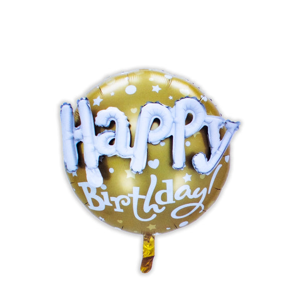 M Color Balloon Birthday Helium Balloon - Gold Color