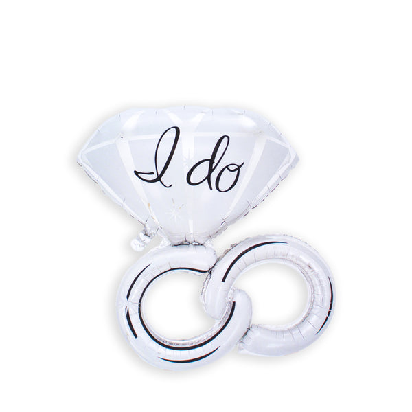 Foil Balloon With I Do Word And Engagement Ring Design For Party