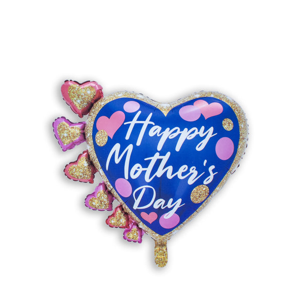 Heart-shaped Printed Foil Balloon Mother's Day Helium Love Globos Decoration Mother Balloon