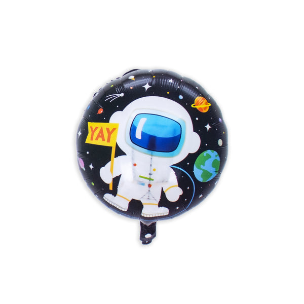 Happy Birthday Space Banner Decoration Astronaut Foil Balloons UFO Spaceship Rocket Metallic Balloon Outer Space Theme