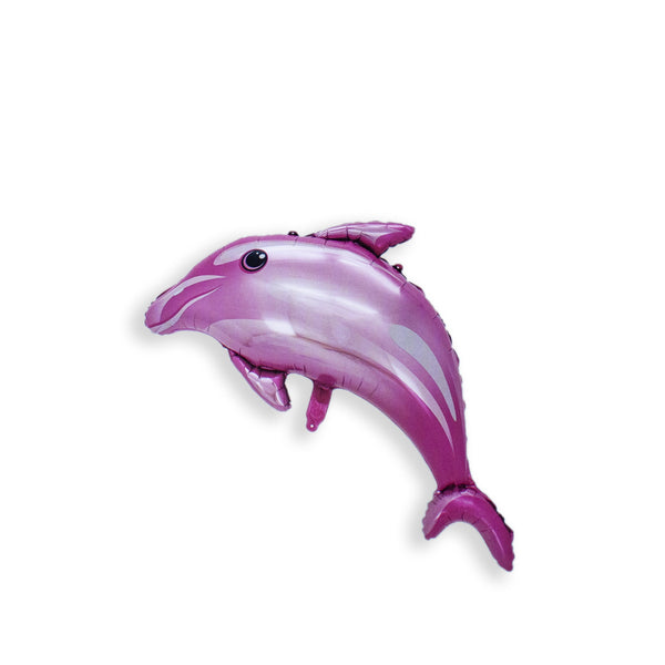 Giant Dolphin Balloons, splash Dolphin Foil Mylar Ocean Animals Balloon For Sea Fish Dolphin Birthday Party Baby Shower Ocean Animals Mermaid Theme Party Supplies- Pink color