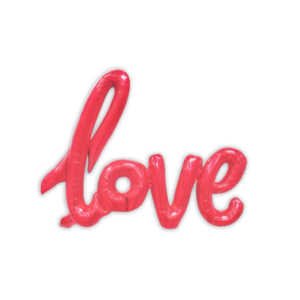 Ligatures Love Letter Foil Balloon Anniversary Wedding Valentines Birthday Party Decoration Champagne Cup Photo Props-Red color